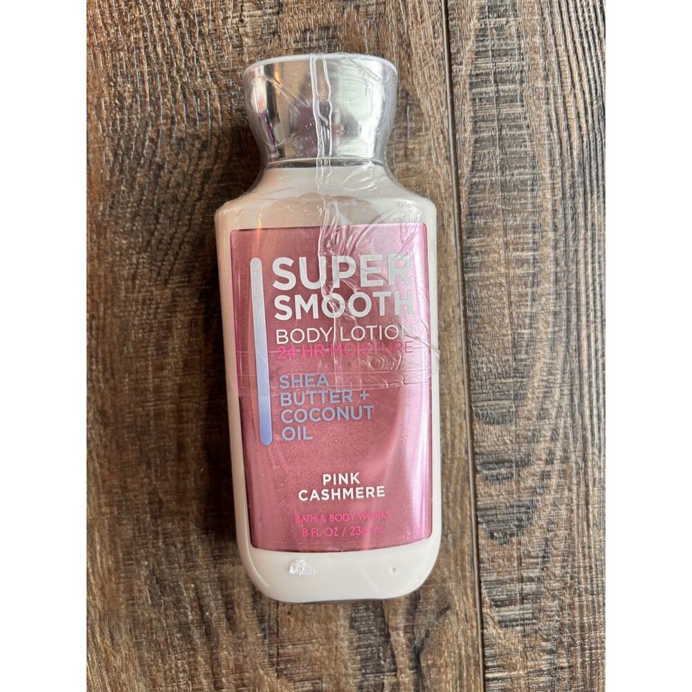 Pink Cashmere Super Smooth Lotion Bath & Body Works Shea, Coconut Oil - 8 Oz